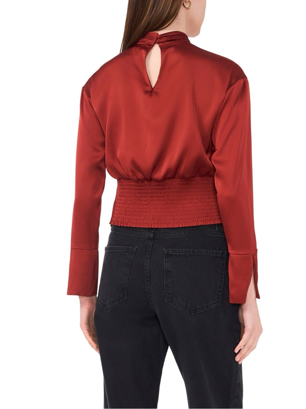 Parker The Parker Long Sleeve Keyhole Top Burnt Orange - Size S - Picture 3 of 7